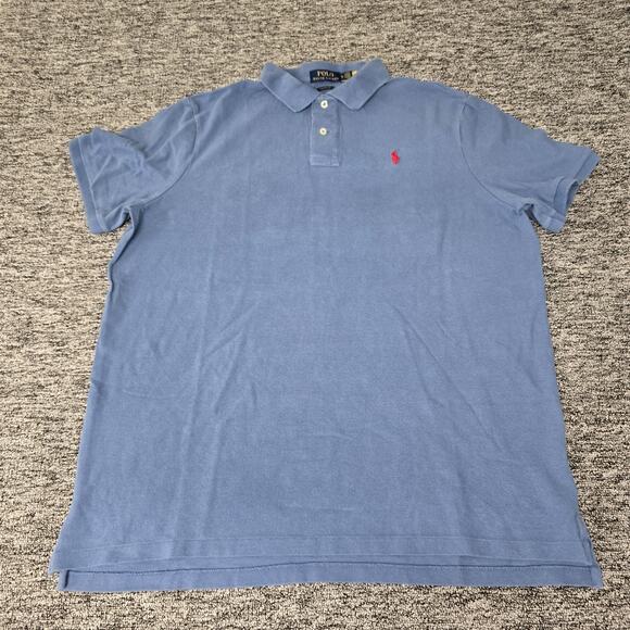 Polo Ralph Lauren Other - Polo Ralph Lauren Classic Fit Mesh Polo Shirt Men's XL Blue - Red Pony Logo
